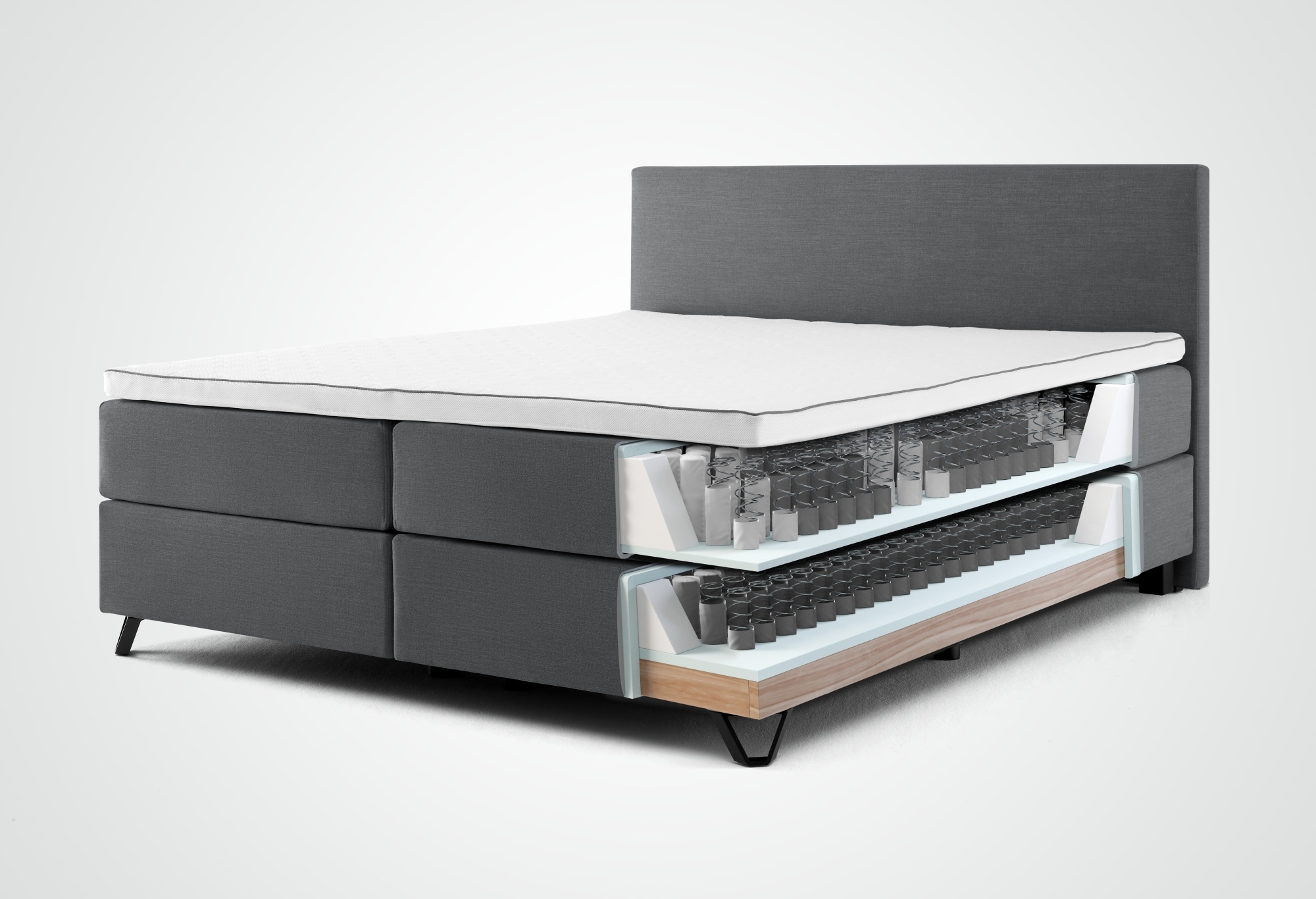 Entspannter Schlaf dank hochwertigem Tonnentaschenfederkern