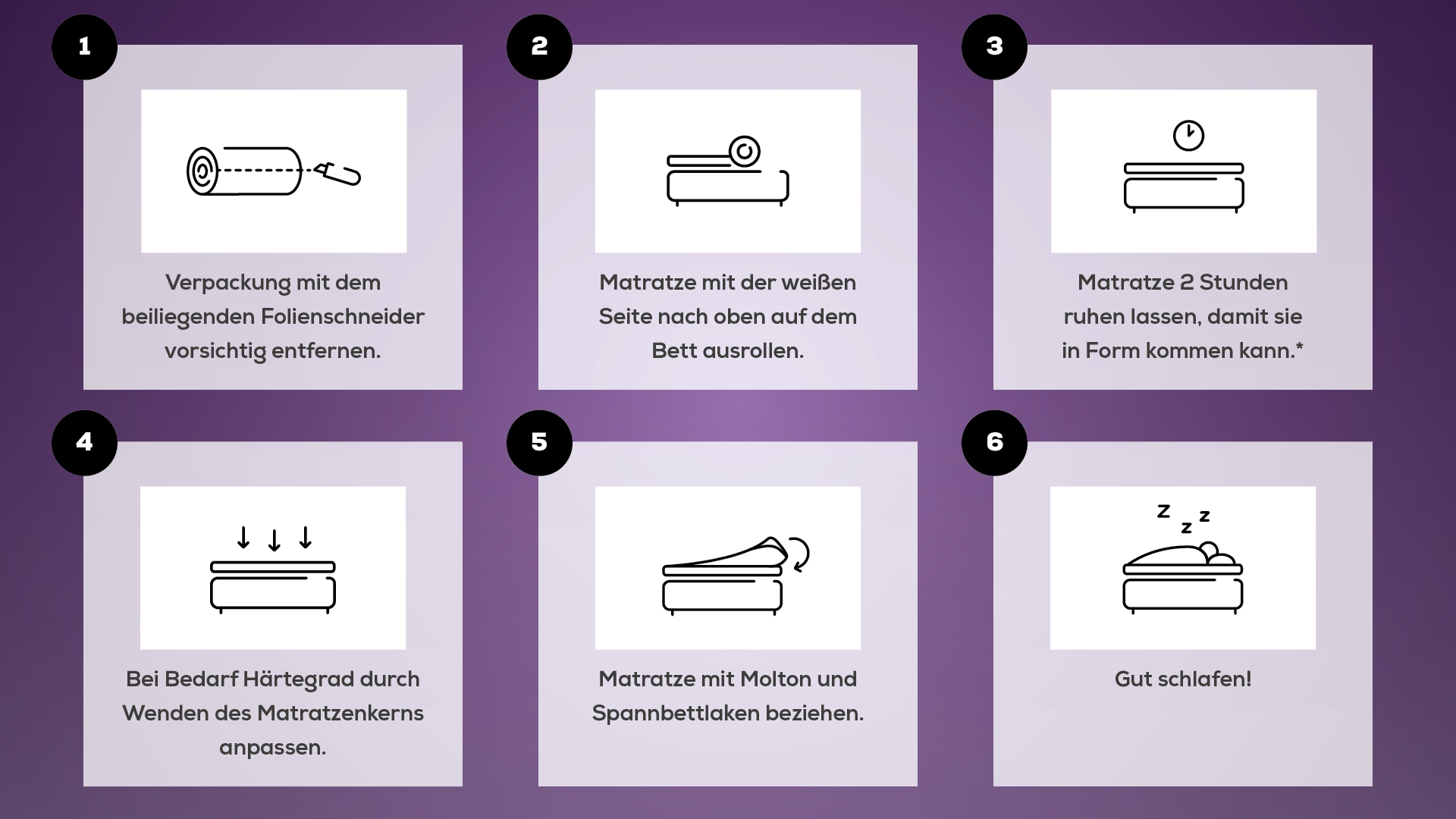 So packen Sie die Matratze richtig aus